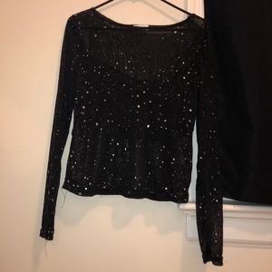 Mesh Shirt with sparkles